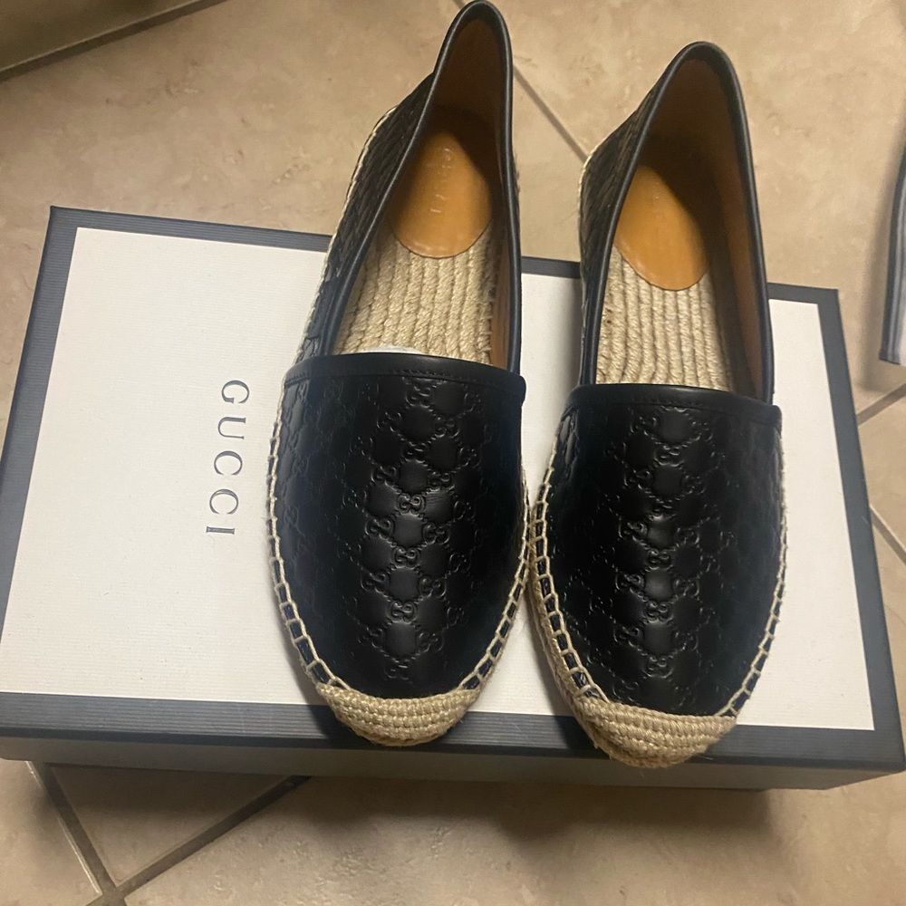 Gucci leather espadrilles